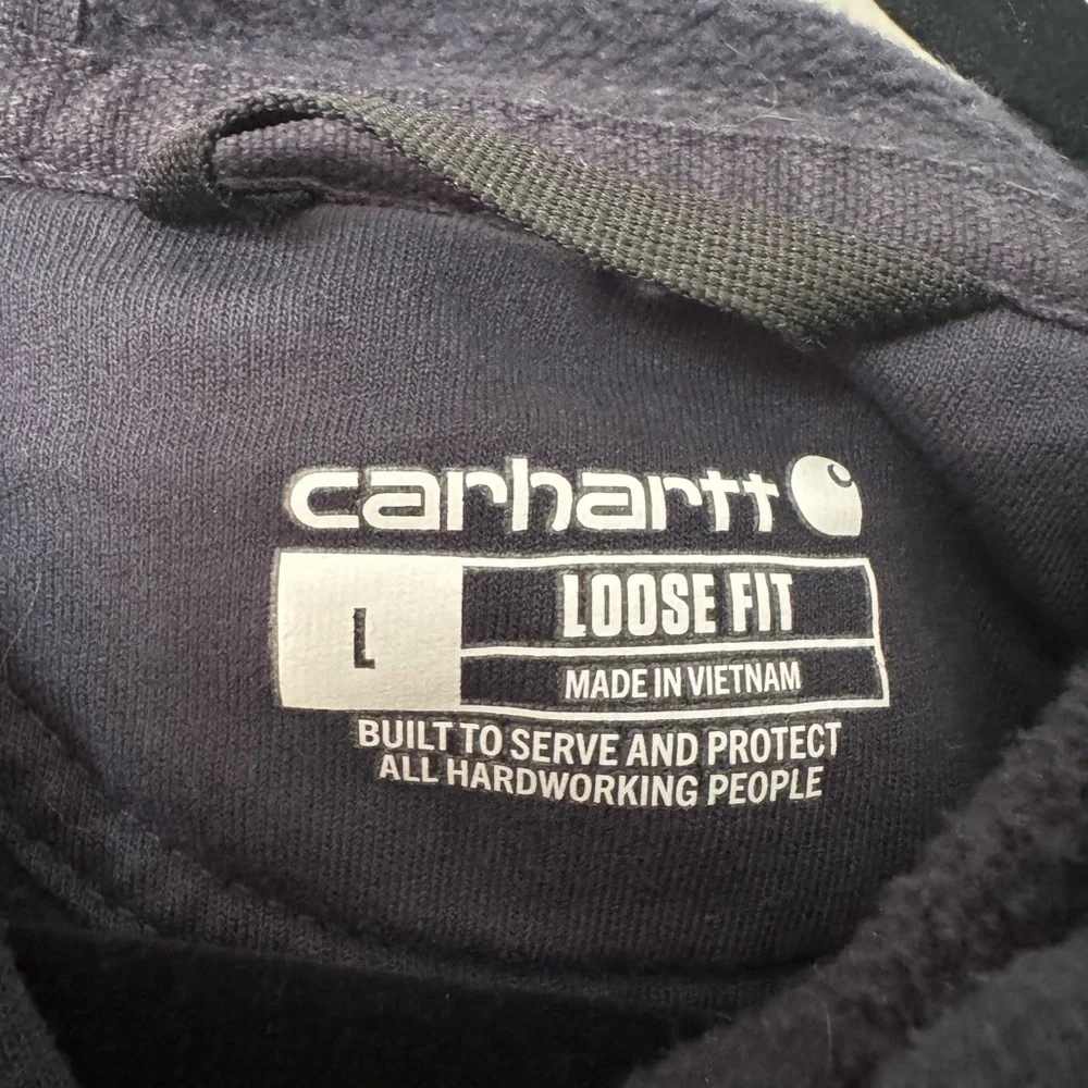 Carhartt Men's navy Hoodie - Picture 4 of 4